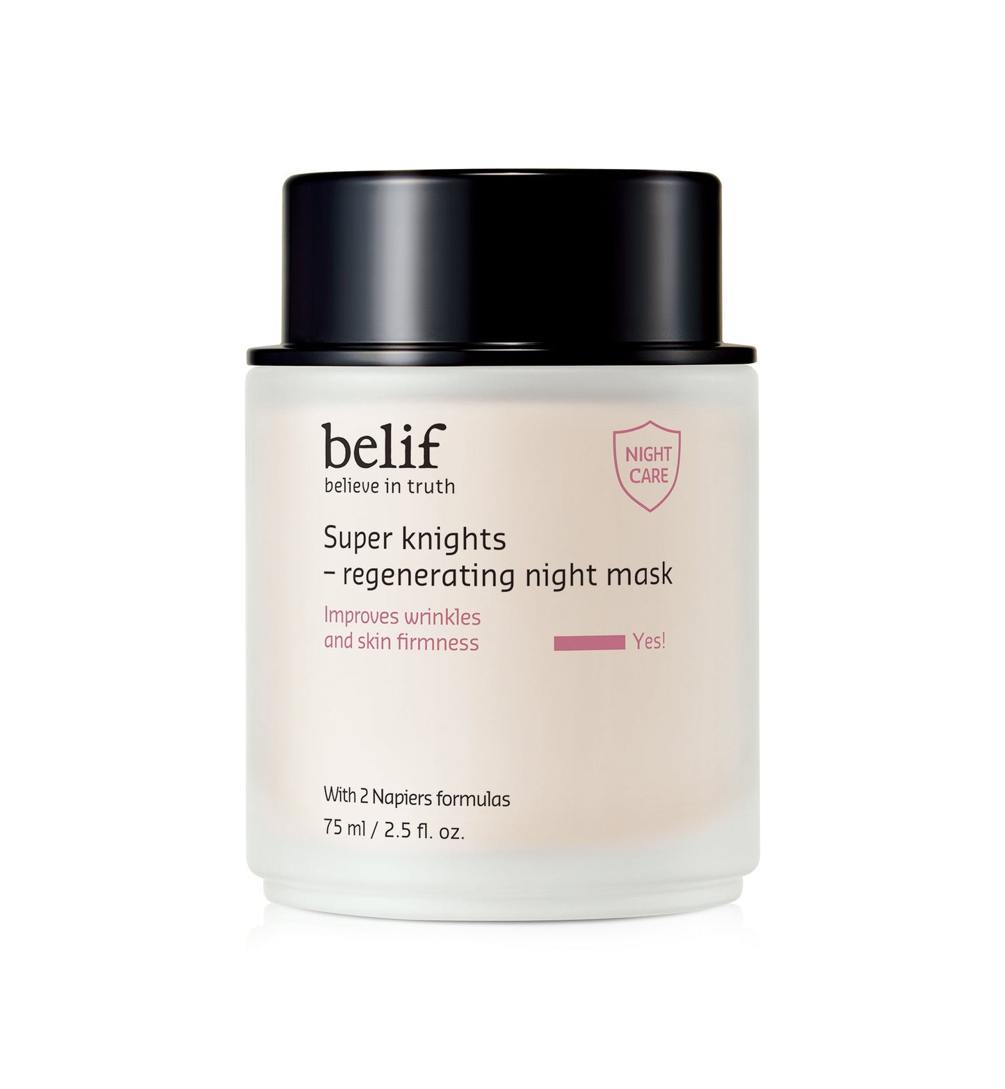 Belif Super Knights regenerating night mask jar on a white background AgelessBeauty3000.com belif | Super Knights Regenerating Night Mask