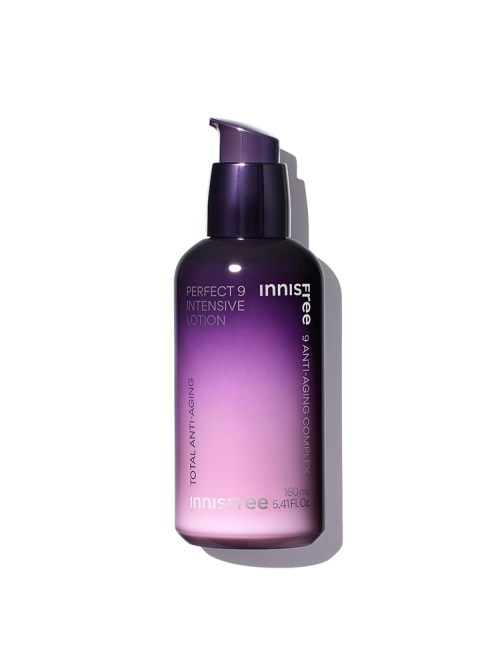 AgelessBeauty3000.com innisfree | Perfect 9 Intensive Lotion Innisfree Perfect 9 Intensive Lotion bottle on a white background