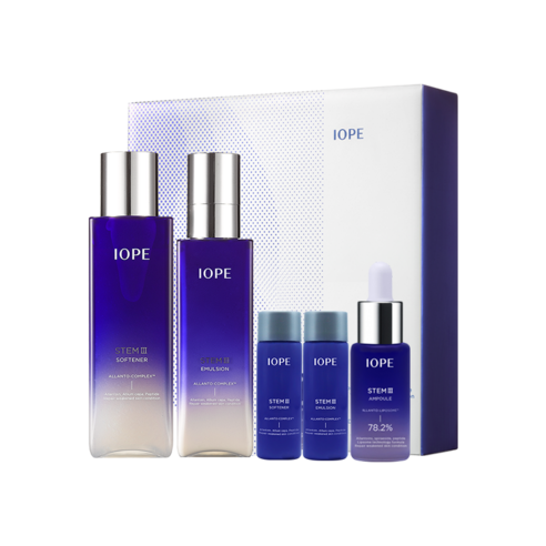 Agless Beauty 3000 | Korean Skincare |IOPE Stem 3 Softener & Emulsion Skincare SET