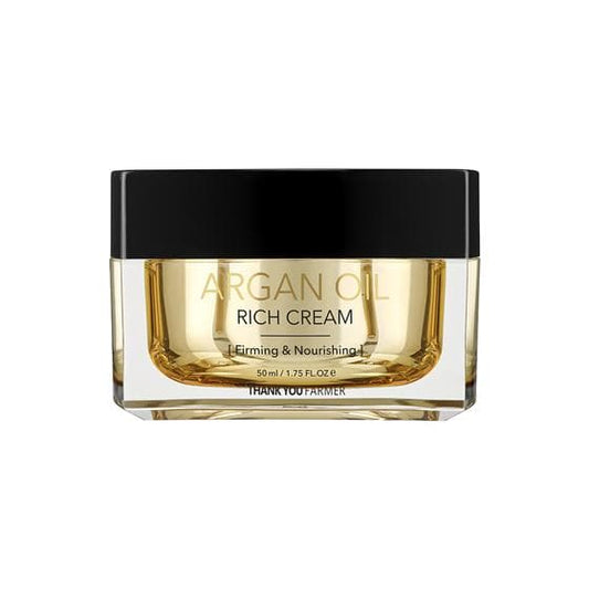 Jar of argan oil rich cream on a white background  AgelessBeauty3000.com  THANK YOU FARMER   |  Argan Oil Rich Cream