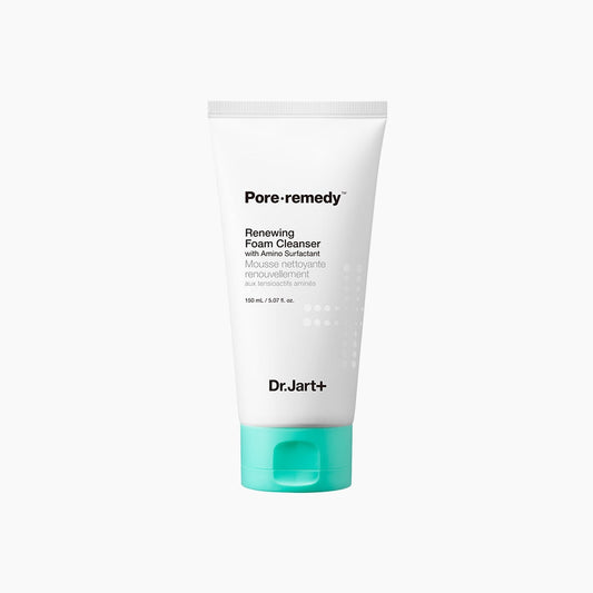 Tube of Dr.Jart+ Pore-remedy Renewing Foam Cleanser on a white background  AgeöessBeauty3000.com  Dr. Jart+  |  Pore Remedy Renewing Foam Cleanser