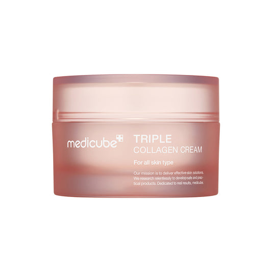 AgelessBeauty3000.com  medicube | Triple Collagen Cream  Medicube Triple Collagen Cream jar on a white background