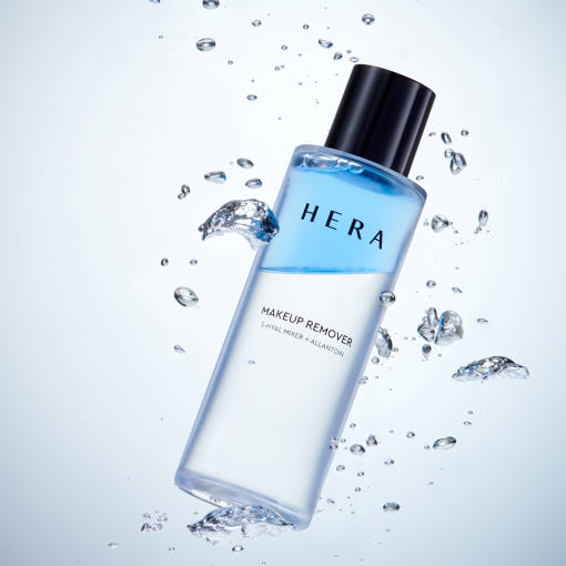 HERA makeup remover bottle on a white background  AgelessBeauty3000.com  HERA  | MAKEUP REMOVER