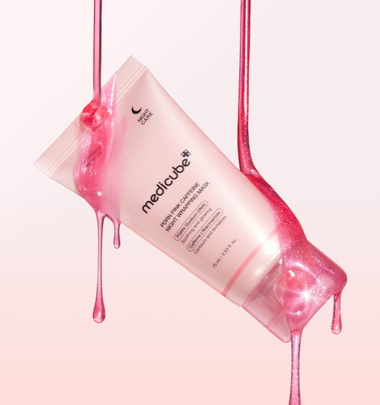 AgelessBeauty3000.com  medicube | PDRN Pink Caffeine Night Wrapping Mask