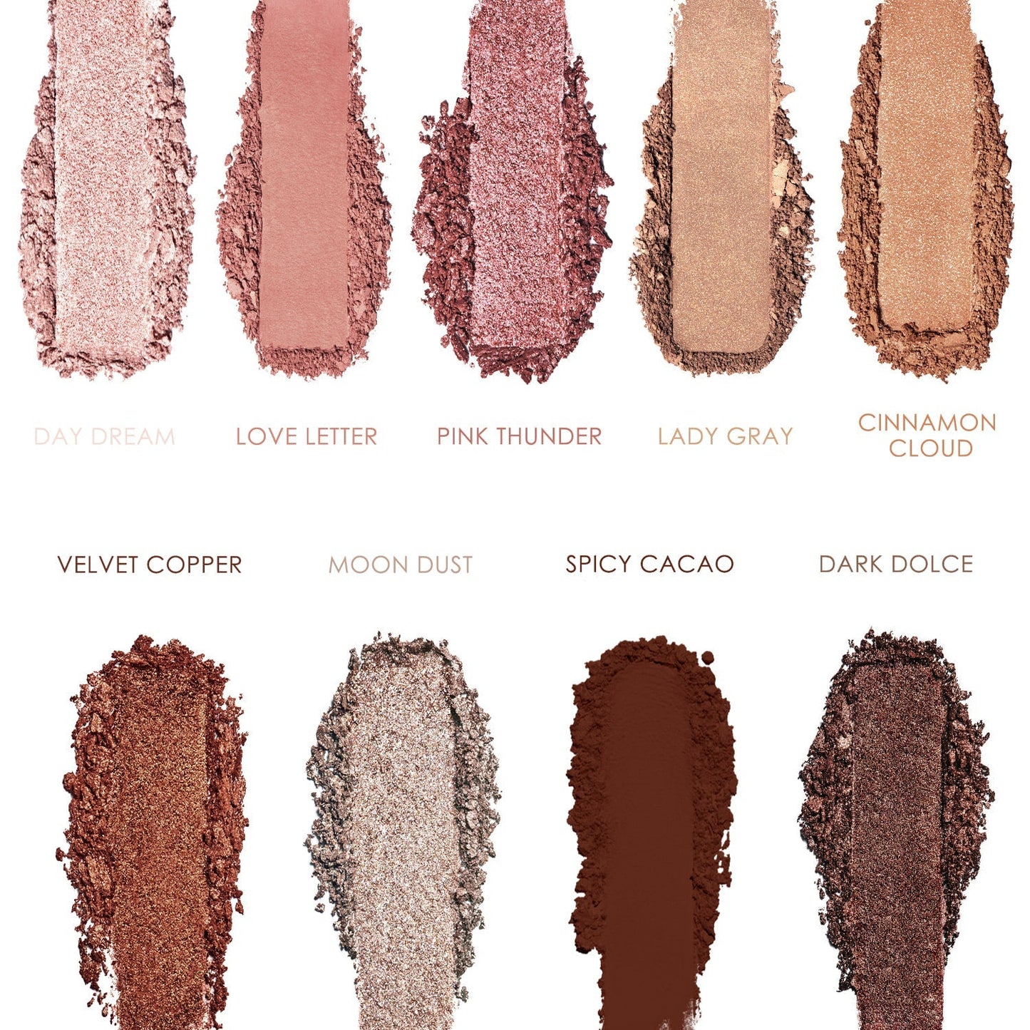 Makeup palette with various shades of eyeshadow on a white background  AgelessBeauty3000.com  DEAR DAHLIA | Timeless Bloom Collection Palette