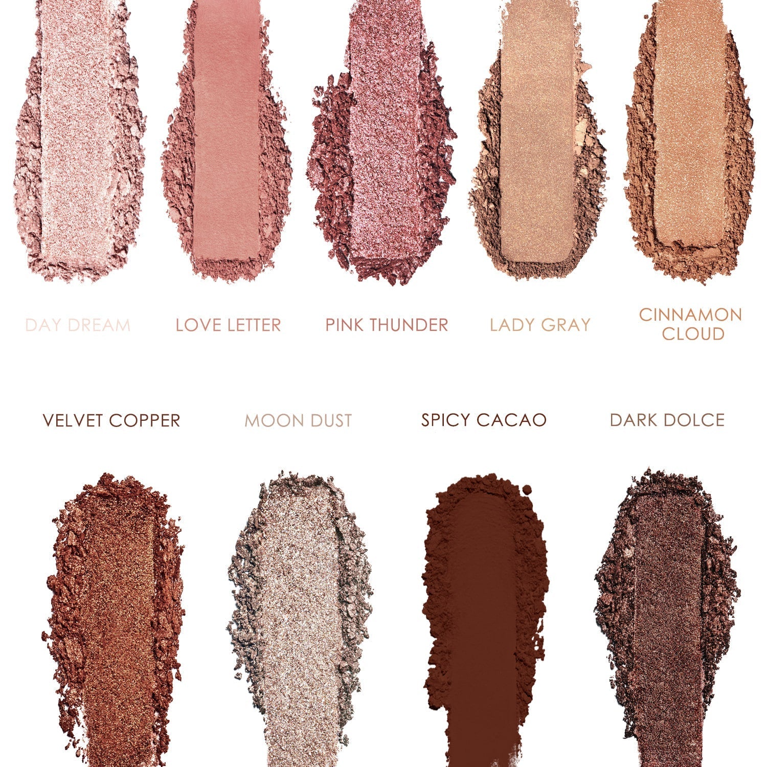 Makeup palette with various shades of eyeshadow on a white background  AgelessBeauty3000.com  DEAR DAHLIA | Timeless Bloom Collection Palette