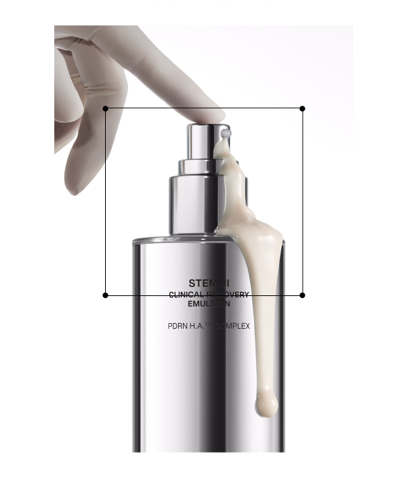 IOPE skincare bottle on a gray background  AgelessBeauty3000.com  IOPE  |  XMD STEM III Clinical Recovery Emulsion