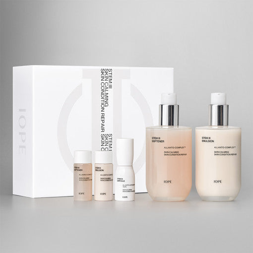 Agless Beauty 3000 | Korean Skincare |IOPE Stem 3 Softener & Emulsion Skincare SET